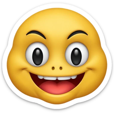 je veux un joli smiley en mode regard noir sticker