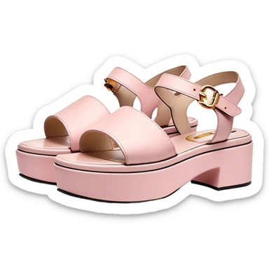 Platform Prada sandals pastel pink sticker