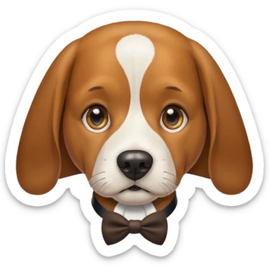 beagle gentleman sticker