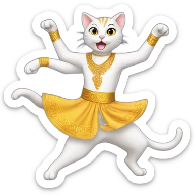 Cat dancing Arabian dance  sticker
