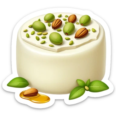 Goat cheese covered in pistachio and honey  sticker