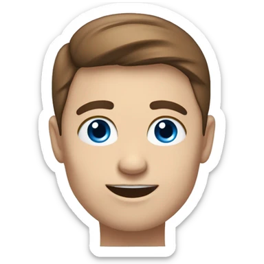 Physikerin jung mit braunen haaren und blauen augen sticker