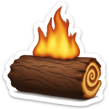 Yule log sticker