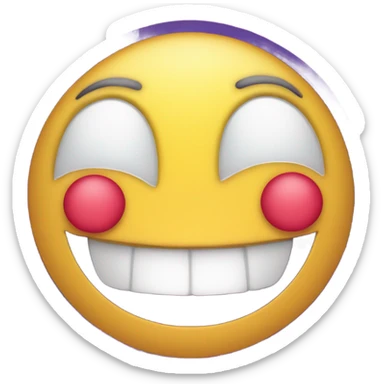 Emoji with stars instead of eyes sticker