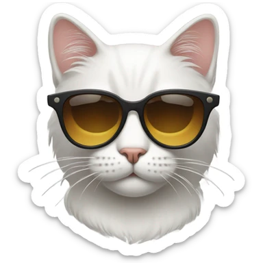 Cat with sunglasses sticker