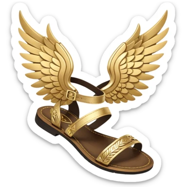 Talaria gold winged sandals hermes sticker
