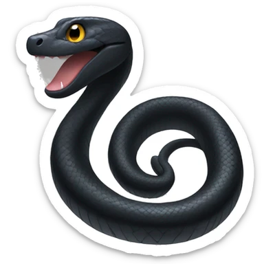 Cute Black snake sticker