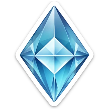An upward arrow in the form of a crystal sticker