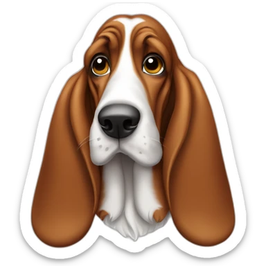 basset hound dog sticker