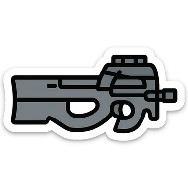 grey P90 weapon sticker