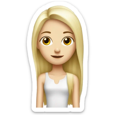  skinny slavic blonde girl in the piano sticker