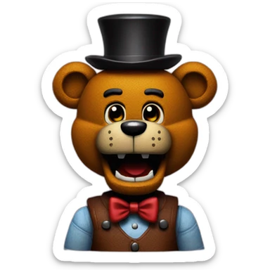 Freddy fazbear animatronic sticker