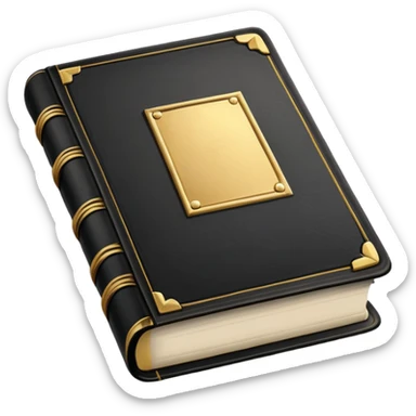 closed black book sticker