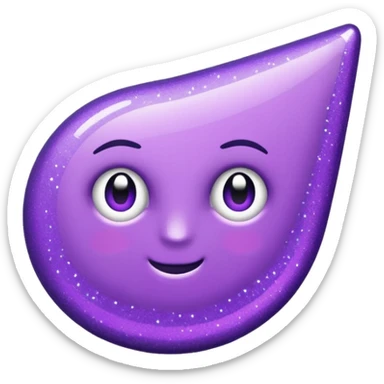 glitter purple and cian pin office sticker