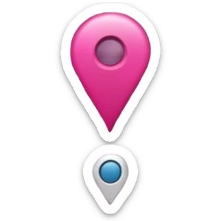 mix pink of a big gps map of the lines sticker
