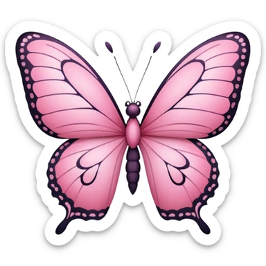 Pink butterfly emoji sticker