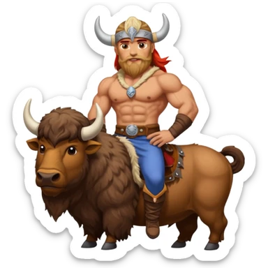 Minnesota Viking on top of a buffalo bill sticker