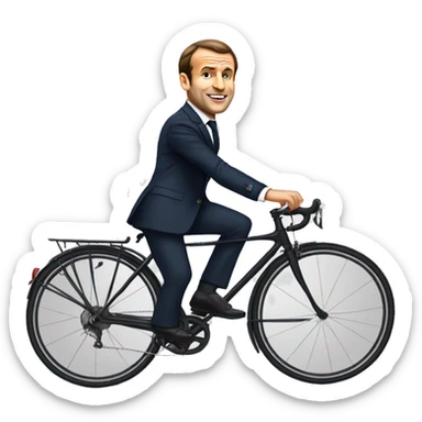 Macron en velo sticker