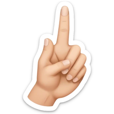 Finger pointing down seen from the back of the hand  sticker