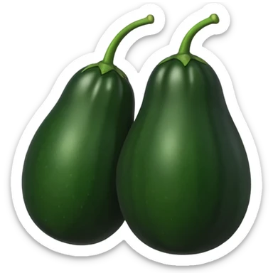 Pepino todo preto,com nenhum verde sticker