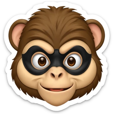 super monkey face zorro sticker
