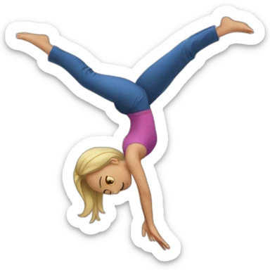 Pretty girl Back flip  sticker