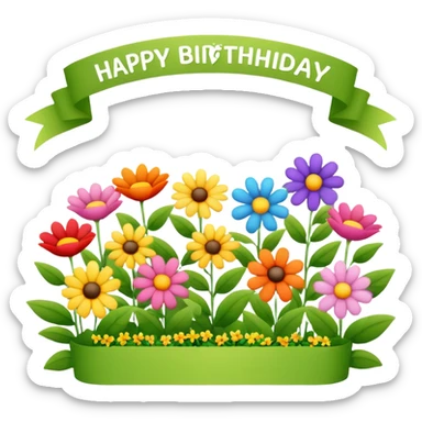 birthday garden sticker