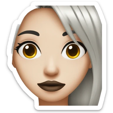 black hair septum sticker