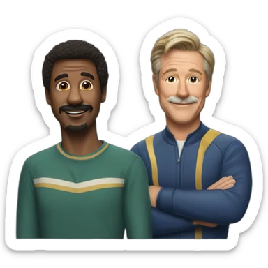Ted Lasso and Roy Kent sticker