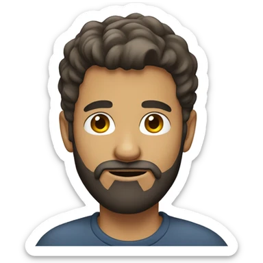 casual guy with beard sticker