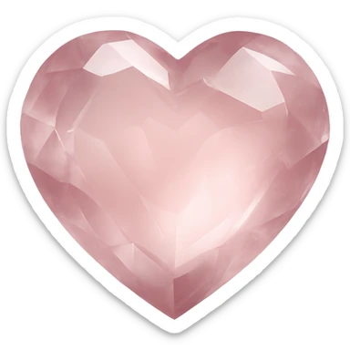 Light pink quartz heart sticker