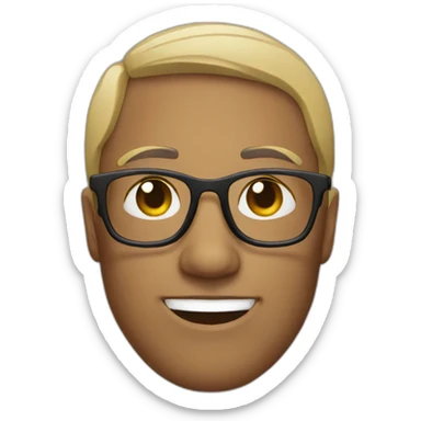 guy wearing specs  sticker