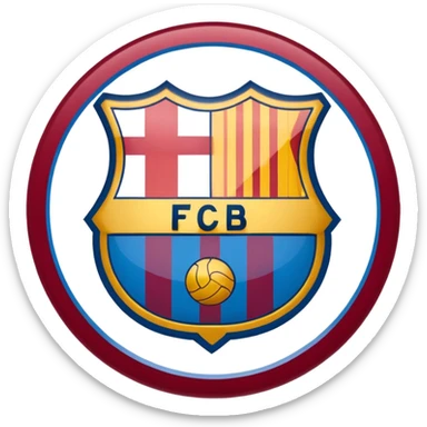 Emoji of fc Barcelona logo sticker