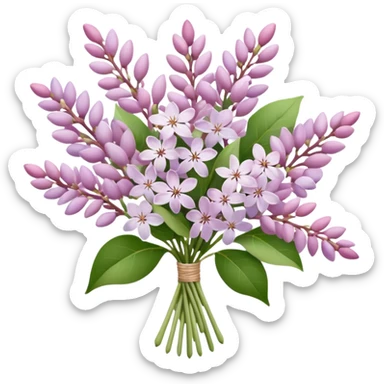 Pale Pink lilac bouquet sticker
