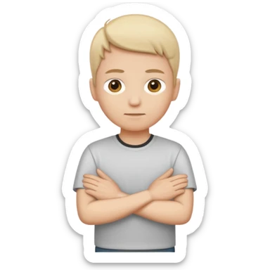 stand and wait with folded hands sticker