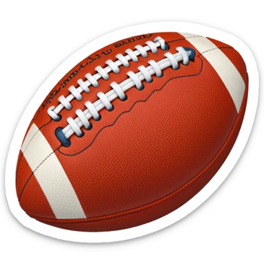 american football ball blue (#00A3E0) and red (#F9423A) sticker