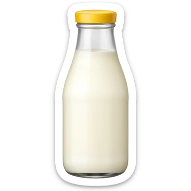 baby Milk bottle with yellow cap  sticker