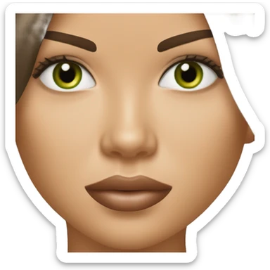 adriana lima with green eyes and brown hair sticker