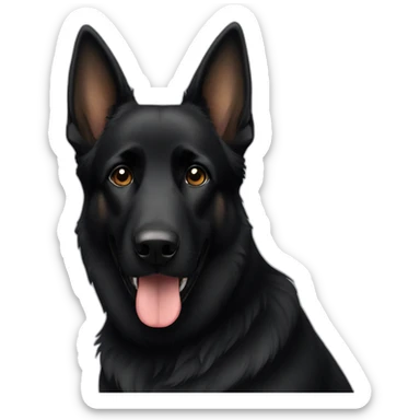 black german shepard sticker