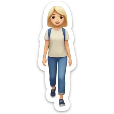 someone walking IN THE GARDEN on a path with flower and plants around him sticker