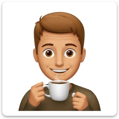 Kahve içen adam sticker