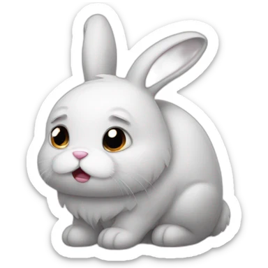 a sad bunny sticker