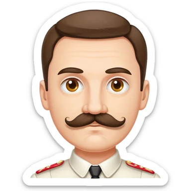 polish man with moustache sticker