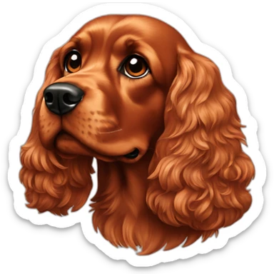 Red cocker spaniel sticker