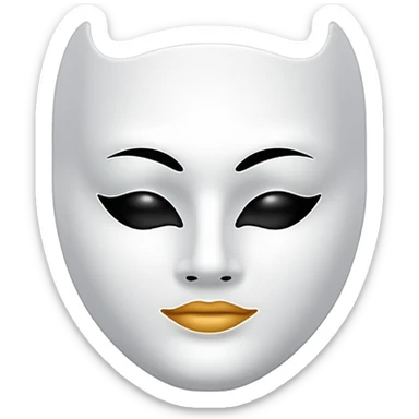 a sheet of white mask pack for face skincare beauty, except on the face, just only product sticker