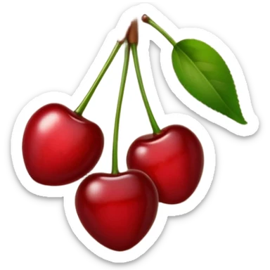 beige plate with cherries in it sticker