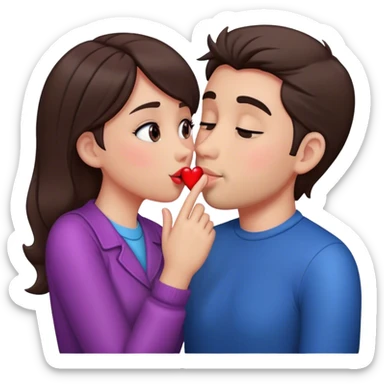  Man Kissing girl hand sticker