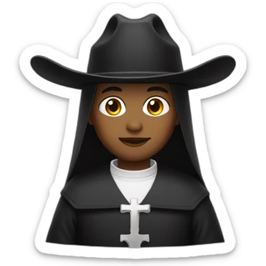 Cowboy nun male sticker