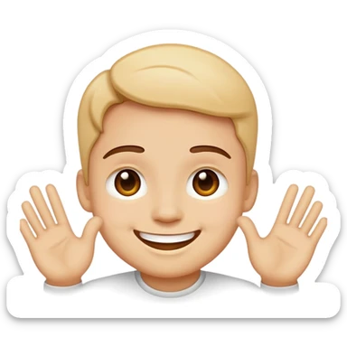 Smile with touches out sticker