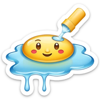 Glue in liquid sticker